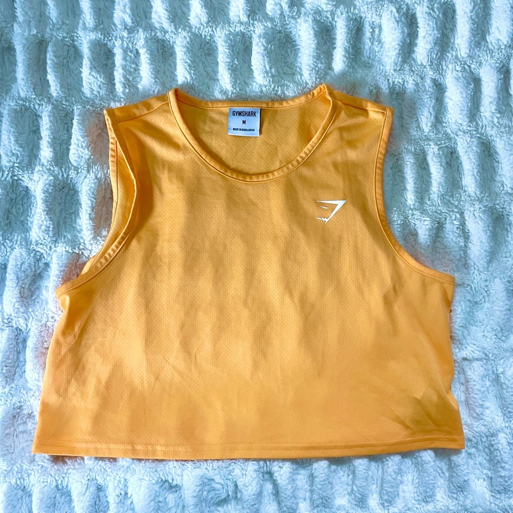 Gymshark Yellow Sleeveless Crop Top